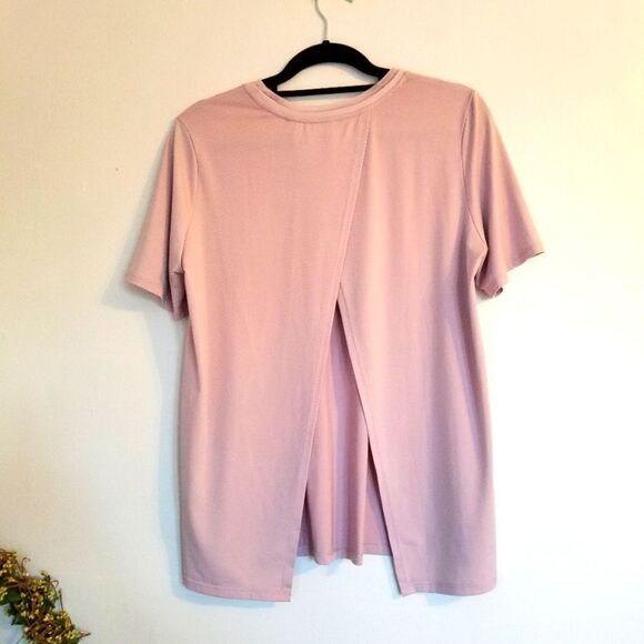 Fabletics Vivienne Cross Back Tee Dusty Rose - Picture 8 of 13